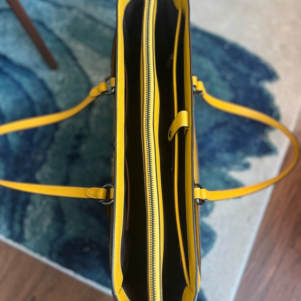 EUC Coach Yellow Work Tote - Picture 5 of 12